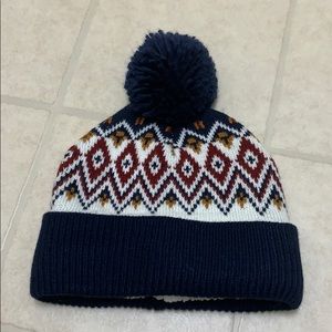 NWOT. Fair Isle Pom-Pom beanie